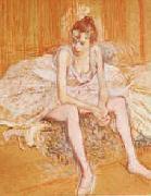  Henri  Toulouse-Lautrec Dancer Seated oil painting artist